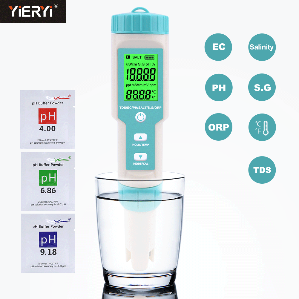 New 7 in 1 PH/TDS/EC/ORP/Salin - Ph Meter Digital Water Tester review and price