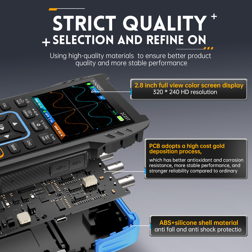 2C23T 3-in-1 Digital Oscillosc - Fnirsi Digital Oscilloscope Handheld review and price